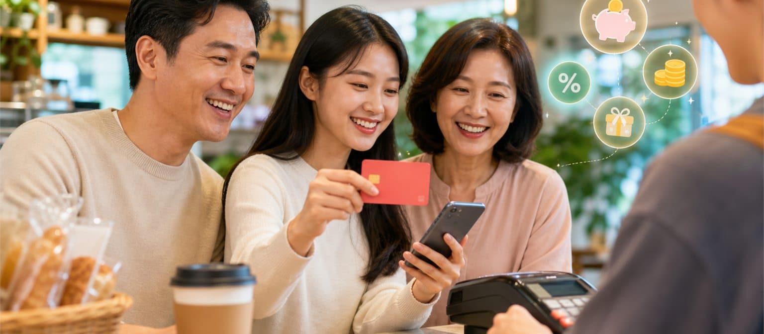 지원금 신청 방법을 배우며 기뻐하는 시민 교육 장면